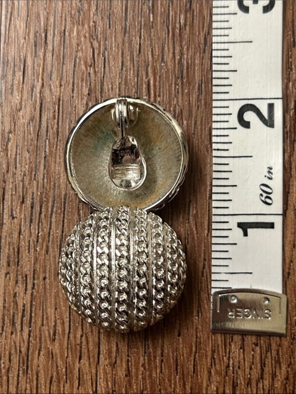 Vintage Monet Silver Plated Clip On Earrings